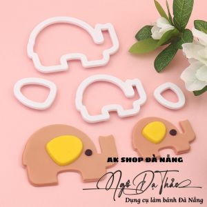 SET 4 KHUÔN CUTTER NHỰA - VOI CON