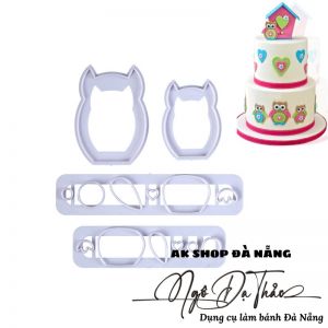 SET 4 KHUÔN CUTTER NHỰA -  CHIM CÚ