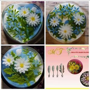 SET 4 KIM RAU CÂU HOA CÚC CƠ BẢN