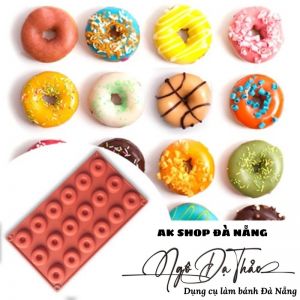 KHUÔN SILICON 18 DONUT 3.9CM