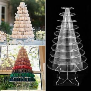 THAP ĐỰNG BÁNH MACARON 10 TẦNG + CHÂN ĐẾ MICA