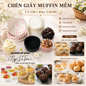 Chén giấy muffin ĐK đáy 3.0cm (7.5cm)