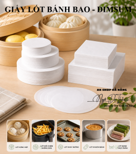 Set 500 tờ giấy lót bánh bao size 10cm