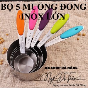 SET 5 MUỖNG ĐONG INOX LỚN