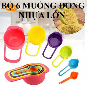 Bộ 6 muỗng đong nhựa lớn