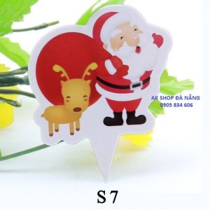 SET 50 THẺ CẮM BÁNH CUPCAKE NOEL - S7