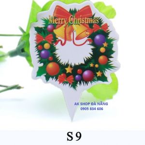 SET 50 THẺ CẮM BÁNH CUPCAKE NOEL - S9