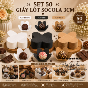 Set 50 khay giấy lót socola
