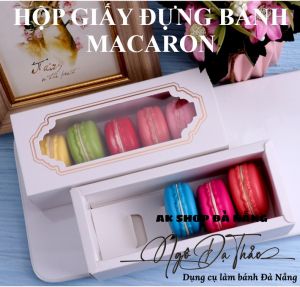 Hộp giấy đựng bánh macaron 5 bánh