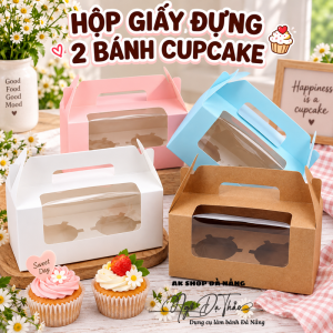Hộp giấy cupcake 2 bánh 
