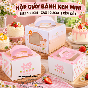 Hộp giấy đựng bánh mini 13.5cm - Cao 10.2cm