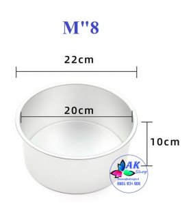 KHUÔN TRÒN ĐẾ RỜI M"8 - CAO 10CM