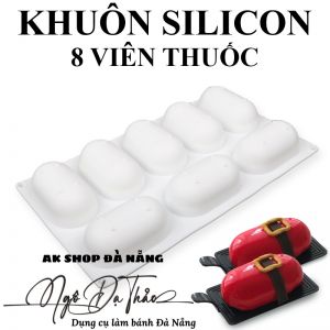 Khuôn silicon mousse 8 viên thuốc