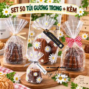 Set 50 túi bóng đựng bánh kẹo 10*15