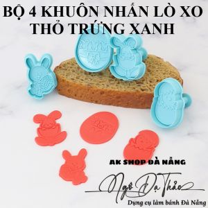 SET 4 KHUÔN NHẤN COOKIES (THỎ TRỨNG)