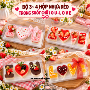 Hộp nhựa dẻo chữ IOU  - LOVE