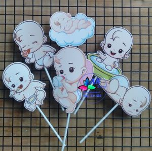 SET 5 THẺ GIẤY BABY XANH