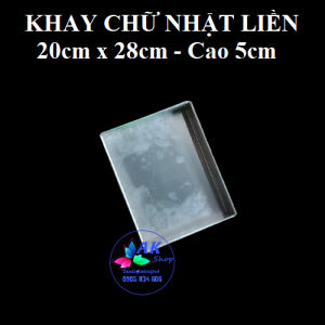 KHAY NHÔM GIA CÔNG ĐẾ LIỀN CHỮ NHẬT 20x28