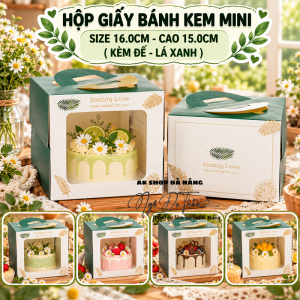 Hộp giấy đựng bánh mini 16cm - Cao 15cm