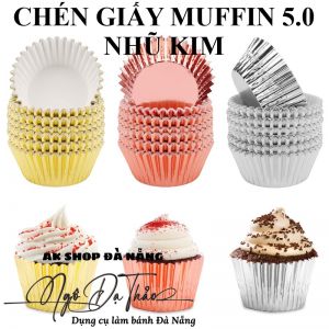 Set 100 chén giấy muffin ĐK đáy 5.0cm - NHŨ KIM