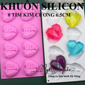 KHUÔN SILICON 8 TIM KC 6.5CM