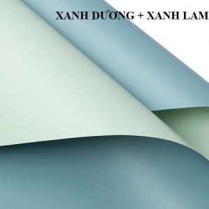 GIẤY GÓI HÀN QUỐC 2 MẶT (XANHLAM/XANHDUONG)