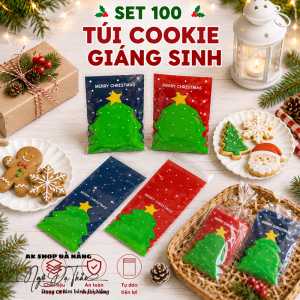 Set 100 túi gương đựng bánh kẹo 7*10/16 - GIÁNG SINH