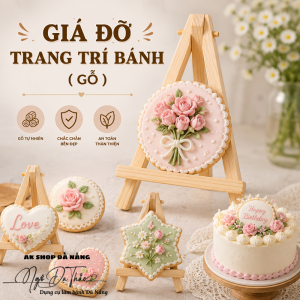 Chân đế bánh quy gỗ 7.5cm