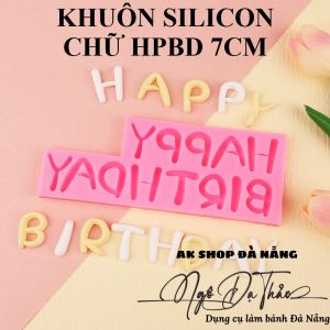 KHUÔN SILICON CHỮ HAPPY BIRTHDAY 7CM