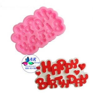 KHUÔN SILICON CHỮ HAPPY BIRTHDAY