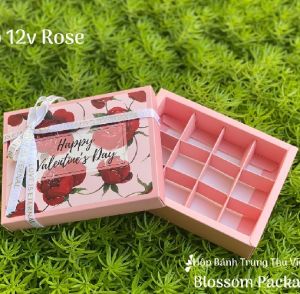 HỘP SOCOLA 12 VIÊN (ROSE)