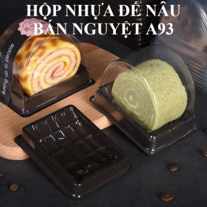 Hộp nhựa BÁN NGUYỆT đế nâu/đen A93