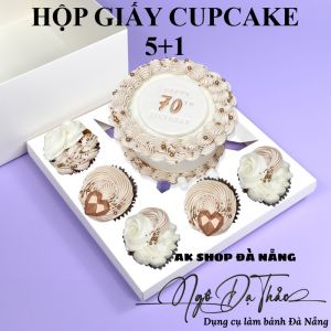 Hộp giấy bánh 5+1 - Nắp mica