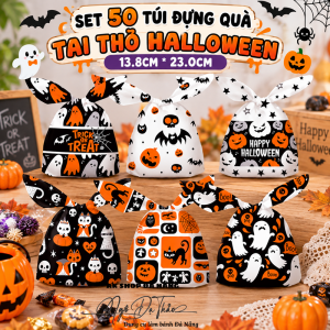 Set 50 túi nhựa tai thỏ - HALLOWEEN