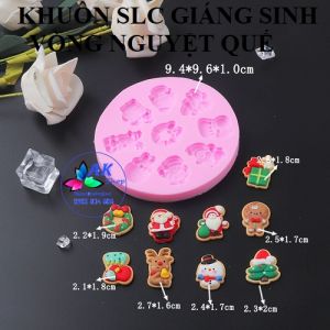 KHUÔN SILICON GIÁNG SINH FONDANT - SOCOLA ( VÒNG NGUYỆT QUẾ)