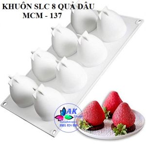 KHUÔN SILICON MOUSSE 8 QUẢ DÂU