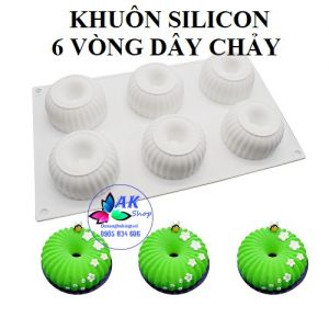 KHUÔN SILICON MOUSSE 6 VÒNG DÂY CHẢY