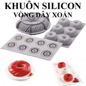 Khuôn silicon mousse vòng dây xoắn