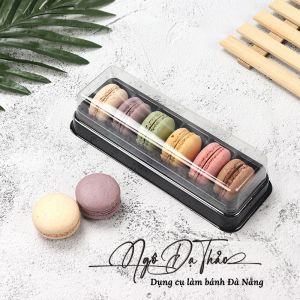 HỘP NHỰA MACARON ĐẾ ĐEN