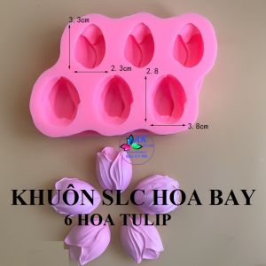 KHUÔN SILICON HOA BAY SOCOLA 6 HOA TULIP