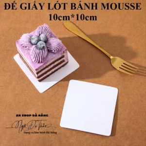 Set 50 đế giấy lót bánh mini VUÔNG TRẮNG