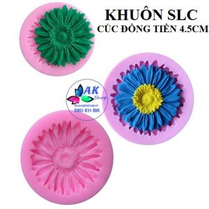 KHUÔN SILICON HOA CÚC ĐỒNG TIỀN 4.5CM