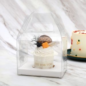 Hộp mica cupcake 1 bánh quai xách