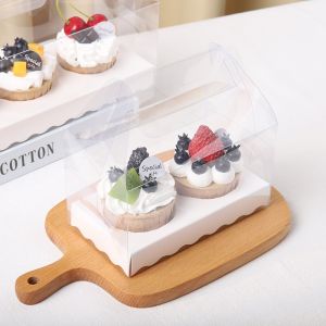 Hộp mica cupcake 2 bánh quai xách
