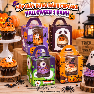 Hộp giấy cupcake 1 bánh HALLOWEEN