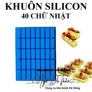 Khuôn silicon mousse 40 hình chữ nhật
