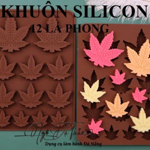 Khuôn silicon 12 lá phong