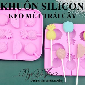 Khuôn silicon kẹo mút - 8 trái cây