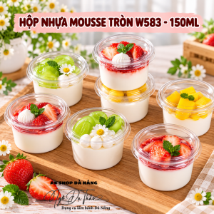 Hộp nhựa dẻo tròn nắp rời W583 (150ML)