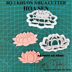 SET 2 KHUÔN NHỰA CUTTER HOA SEN